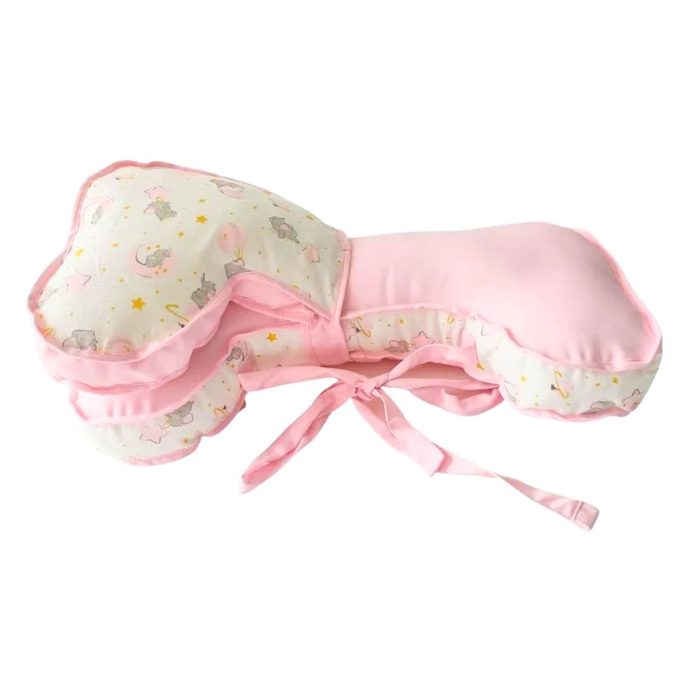 Doble Almohada de Lactancia Rosado Elefante Maternelle