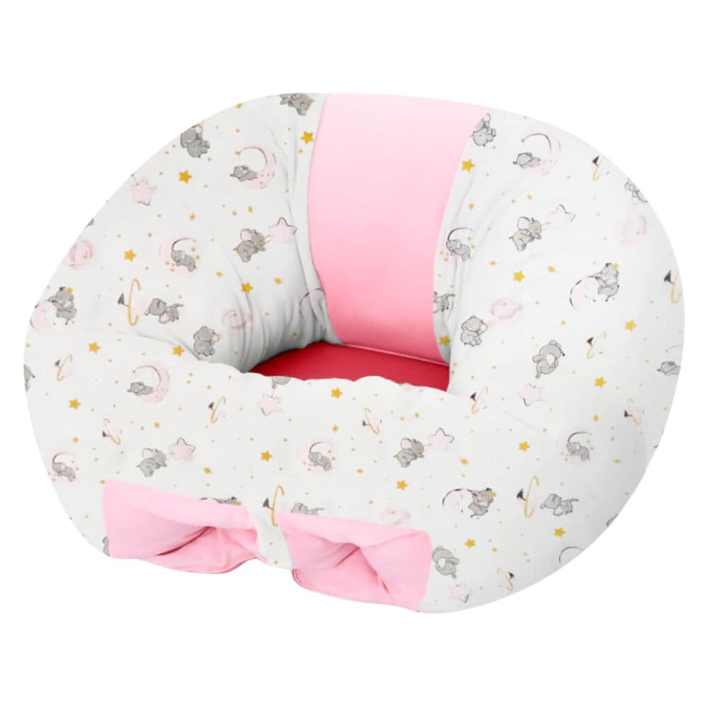 Puff de Descanso para Bebé Rosado Elefante Maternelle