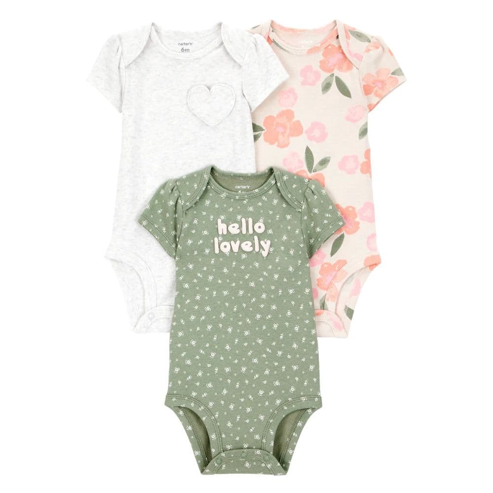 Body Bebé Niña Pack X3 Carters