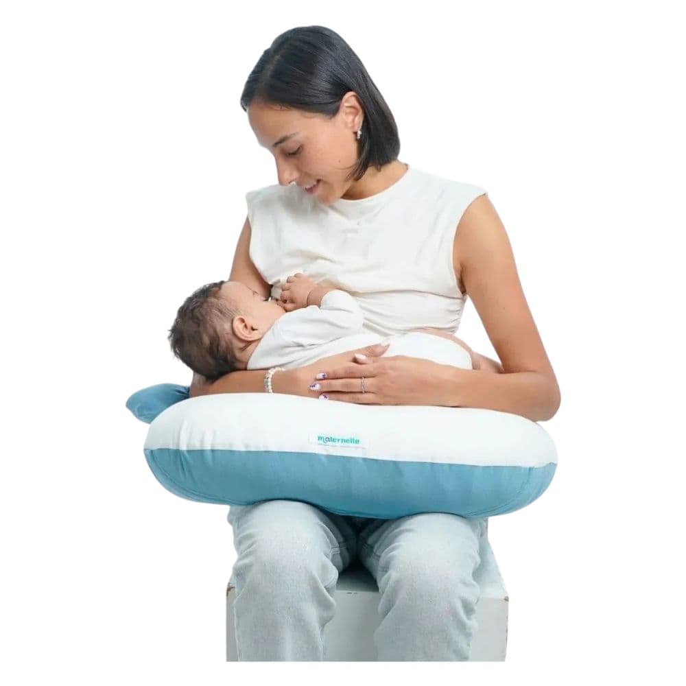 Almohada de Lactancia y Estimulación 5 en 1 Azul Apego Maternelle