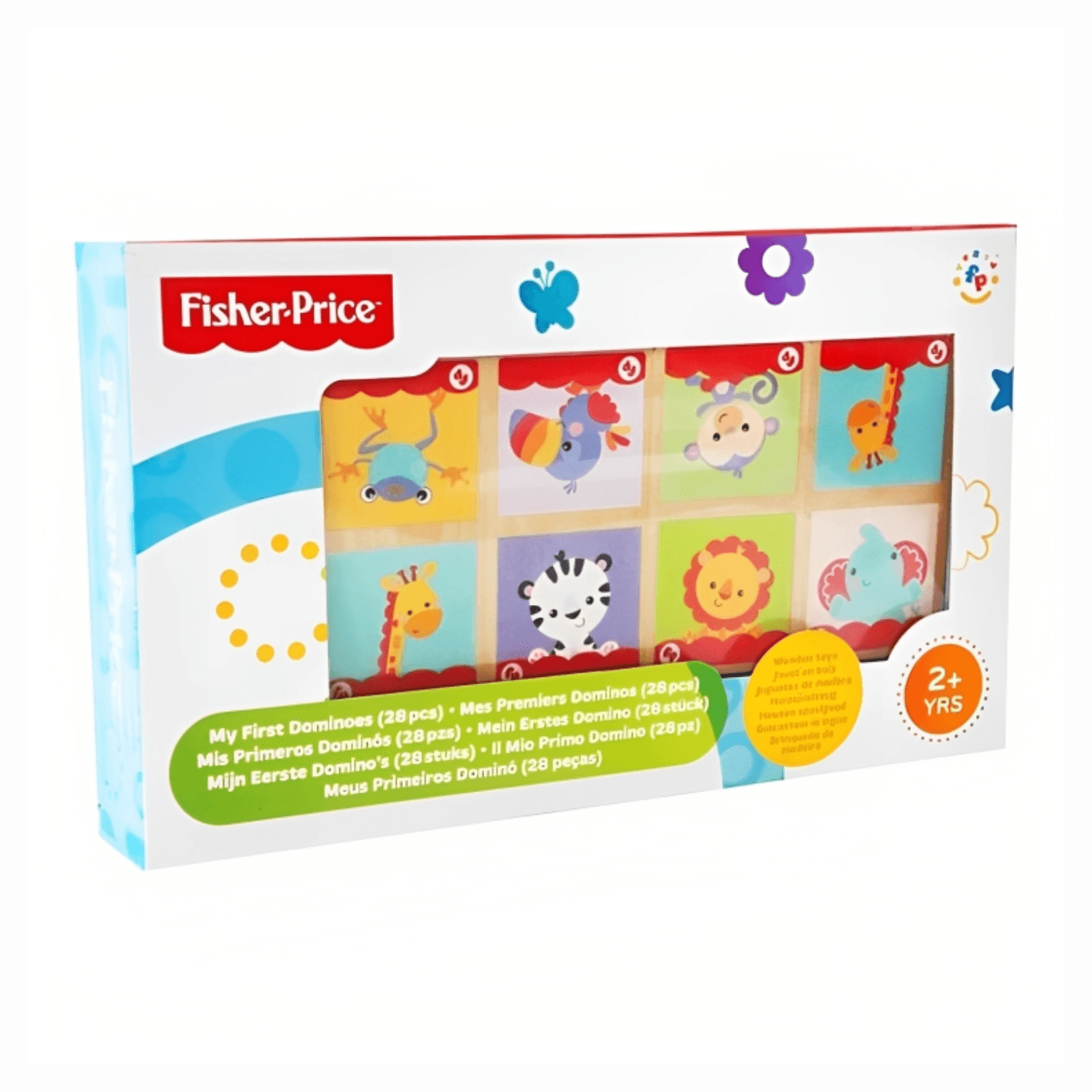 Mi Primer Dominó Fisher Price De Madera 28 Piezas
