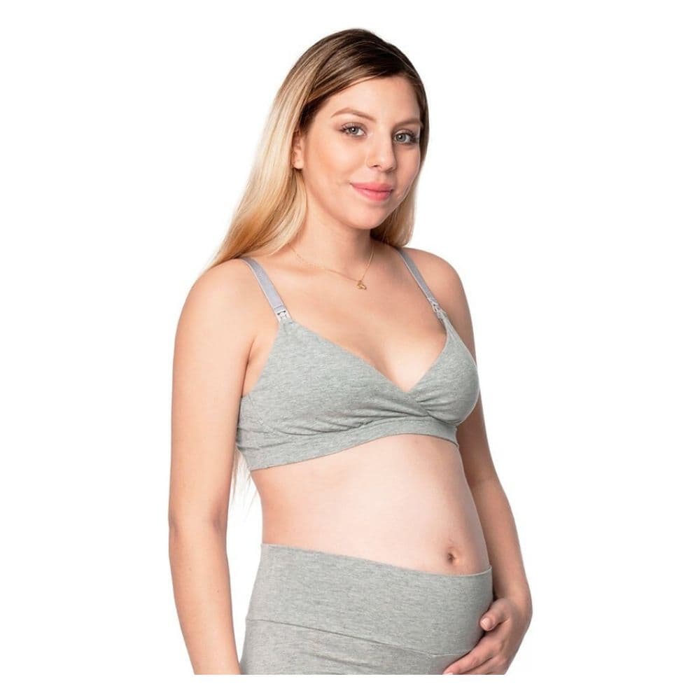 Brasier de Lactancia Sport Heather Gris