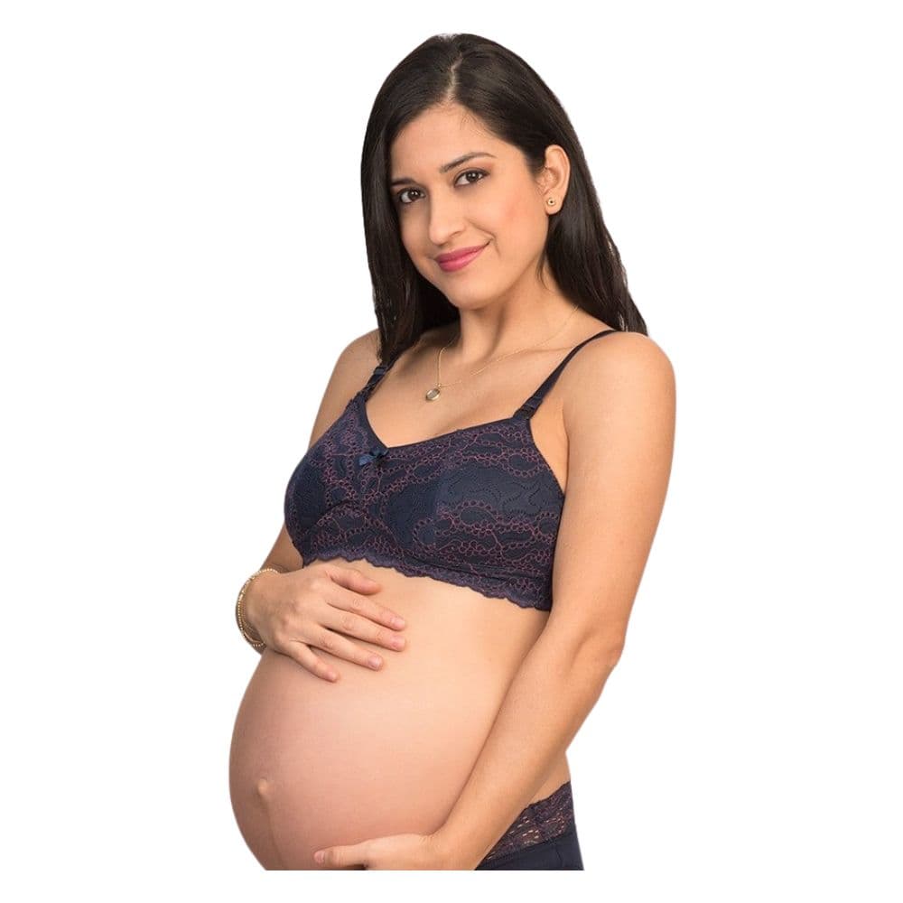 Brasier de Lactancia Fancy Navy Bicolor