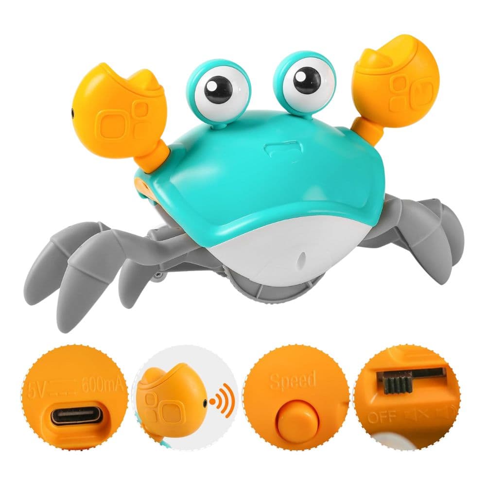 Cangrejo Bailarín Interactivo Recargable Con Sensor-Tummy Time