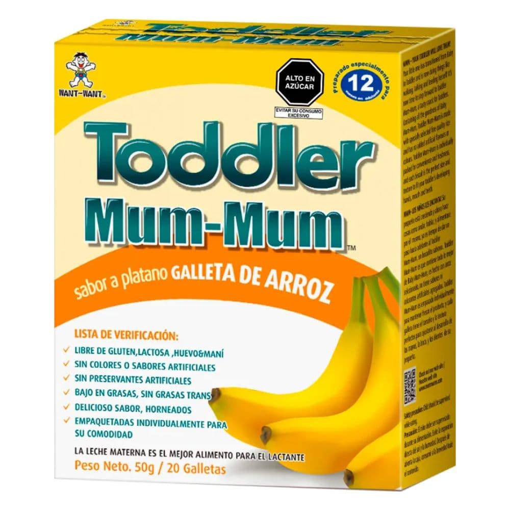 Galleta de Arroz Toddler Mum-Mum Banana Caja 50 gr