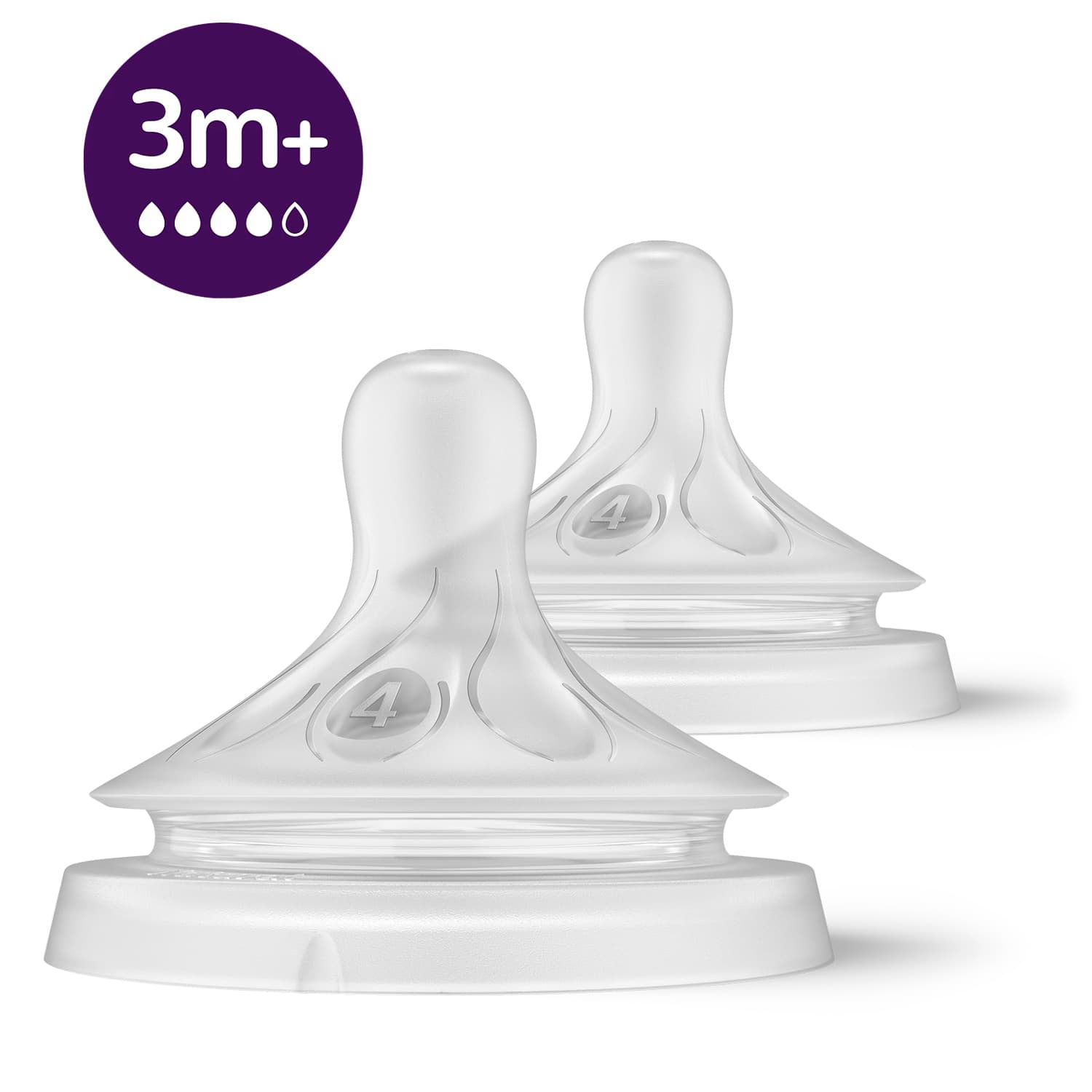 Pack X2 Tetinas Avent Natural Response 3.0 Flow 4 - 3M+