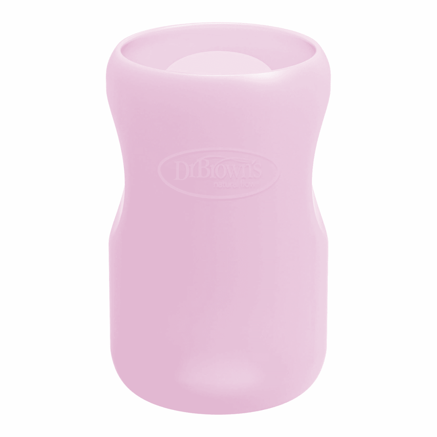 Funda para Biberón de Vidrio Boca Ancha 9oz/270ml Rosa Pastel - Dr. Brown's