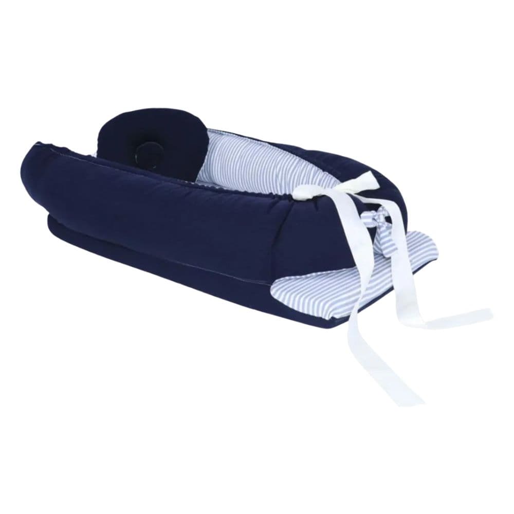 Nido Colecho Acolchonaditos Azul Rayas Plomas