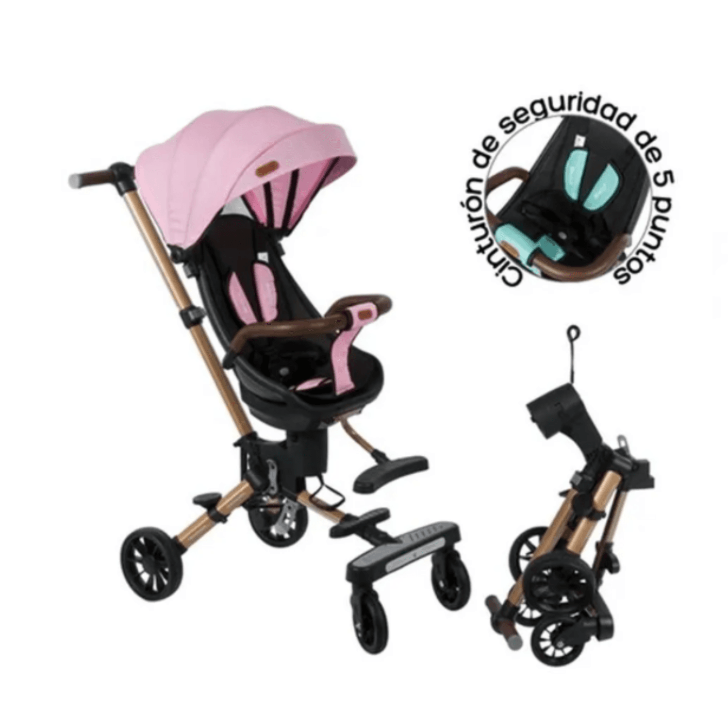 Coche de Paseo Plegable Urban Walk Rosado