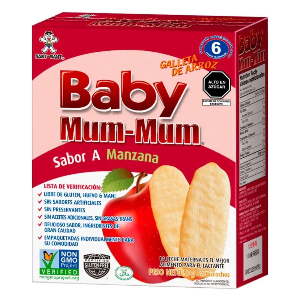 Galleta de Arroz Baby Mum-Mum Manzana Caja 50 gr