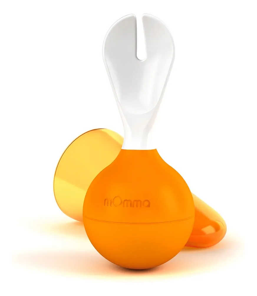Tenedor Punta Blanda para Bebés 6m+ naranja - momma