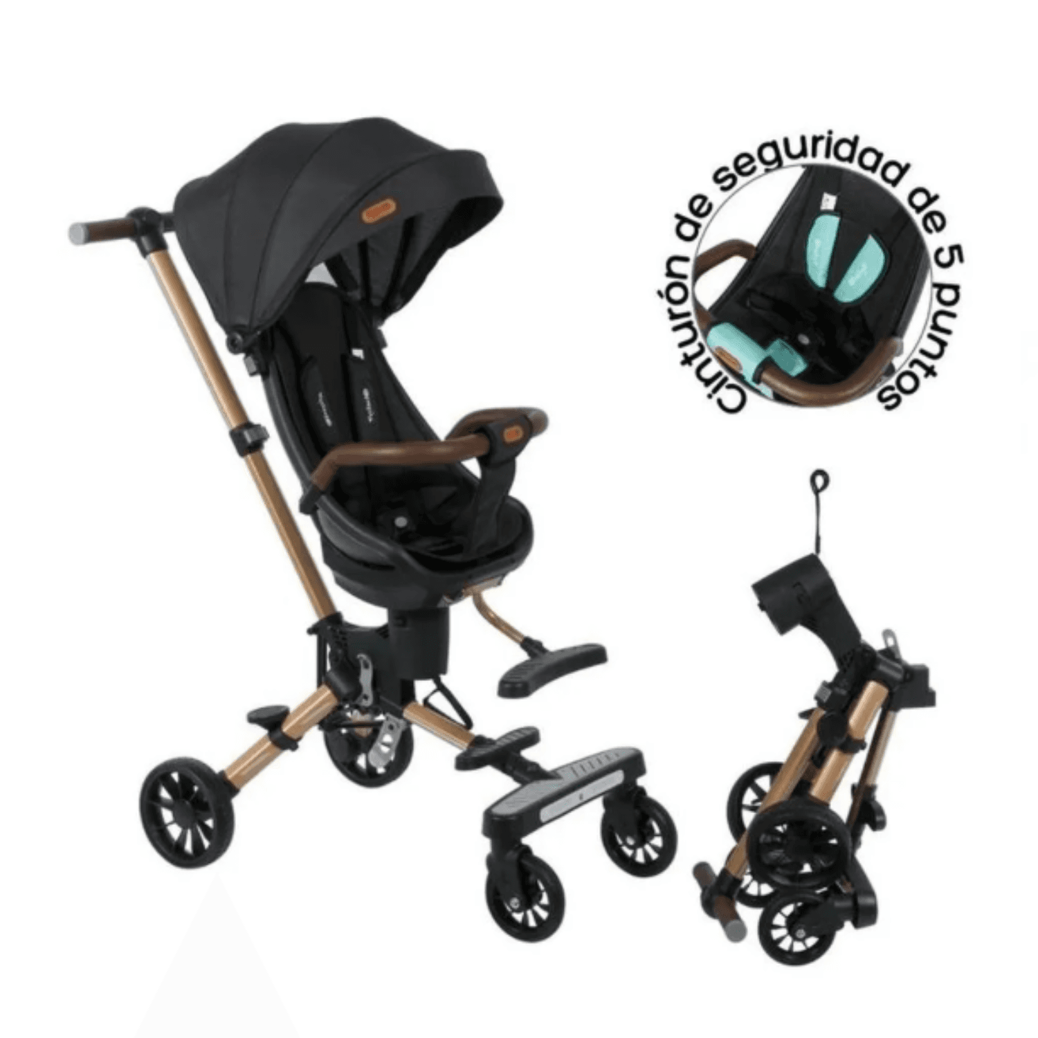 Coche de Paseo Plegable Urban Walk Negro