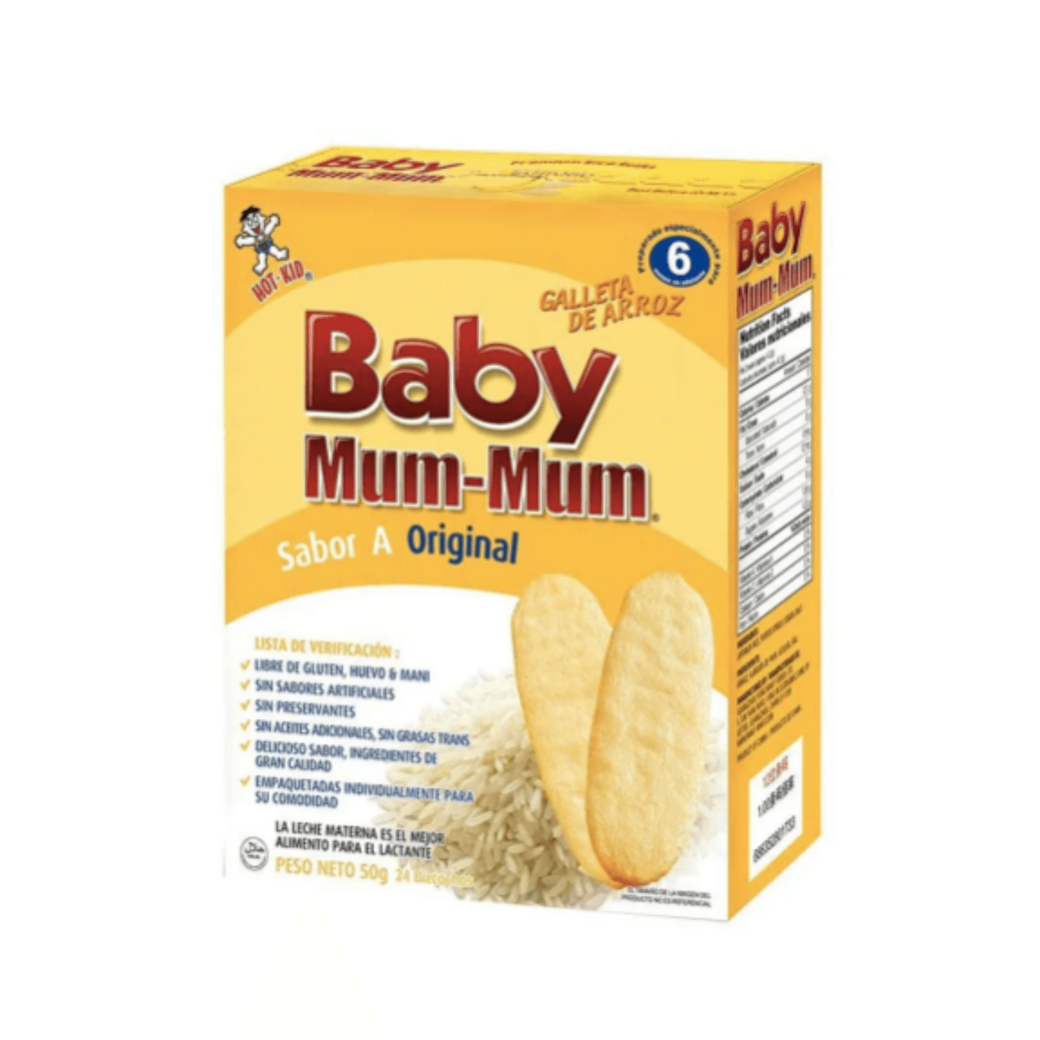 Galletas BABY MUM Arroz Sabor Original Caja 50g