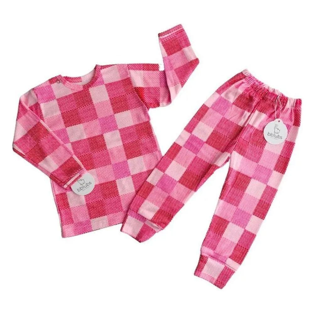 Pijama BBLUBS Cuadros Rosados M/L