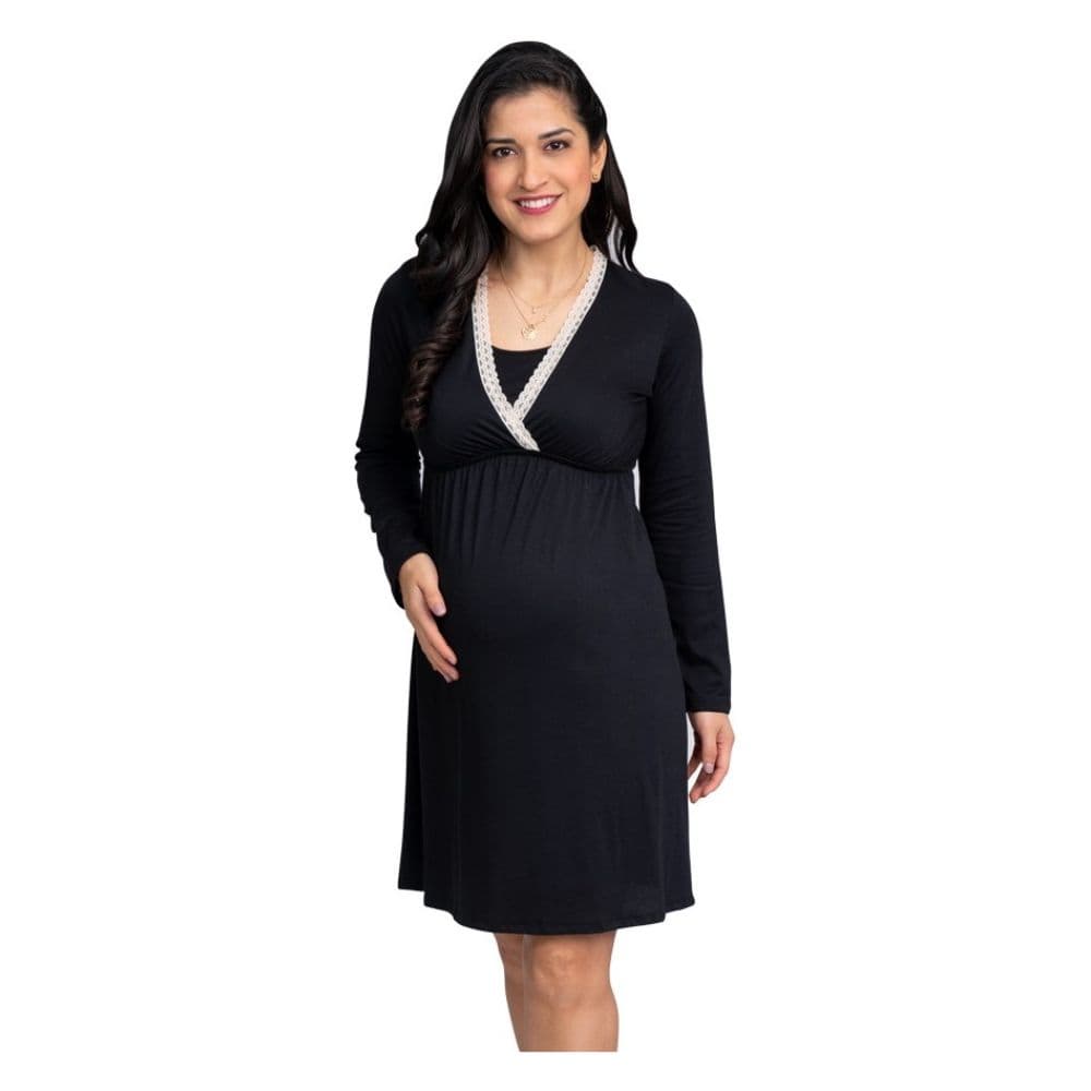 Camisola de Lactancia Margarita Negro