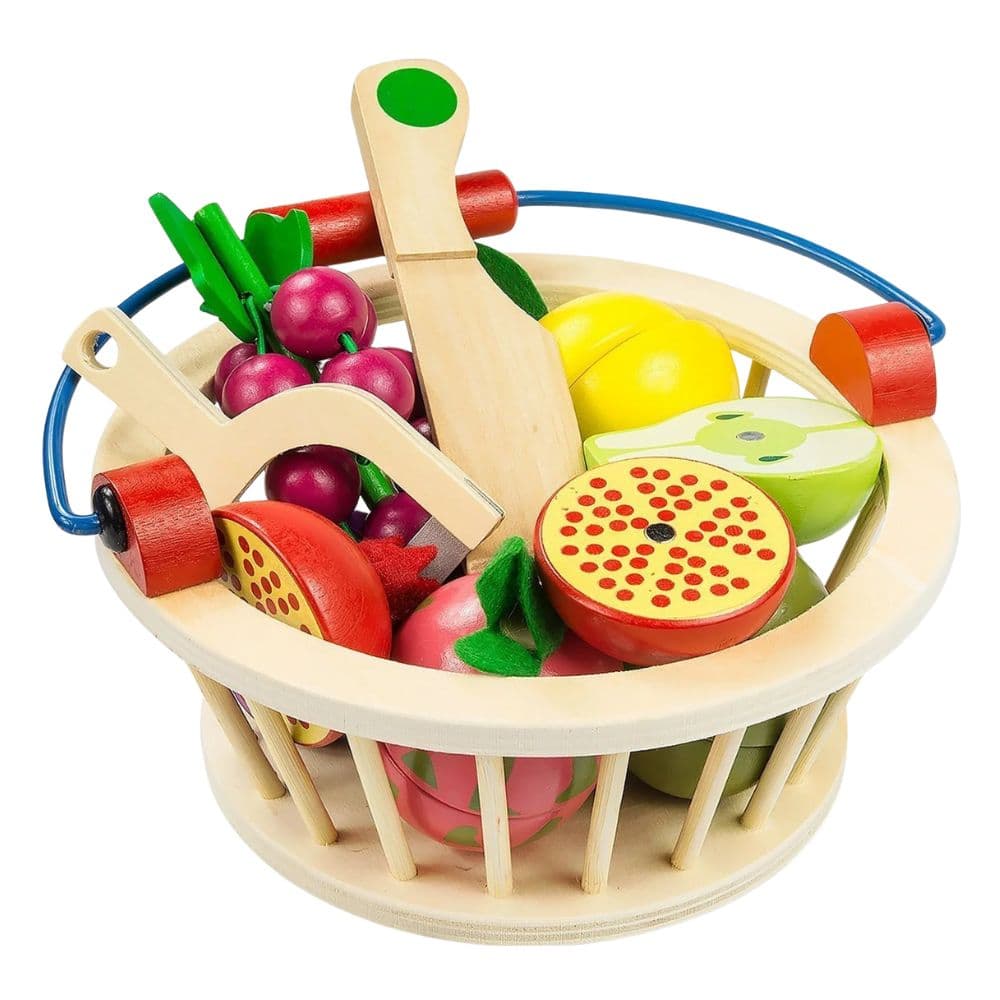 Cesta de Frutas de Madera Montessori Imantado