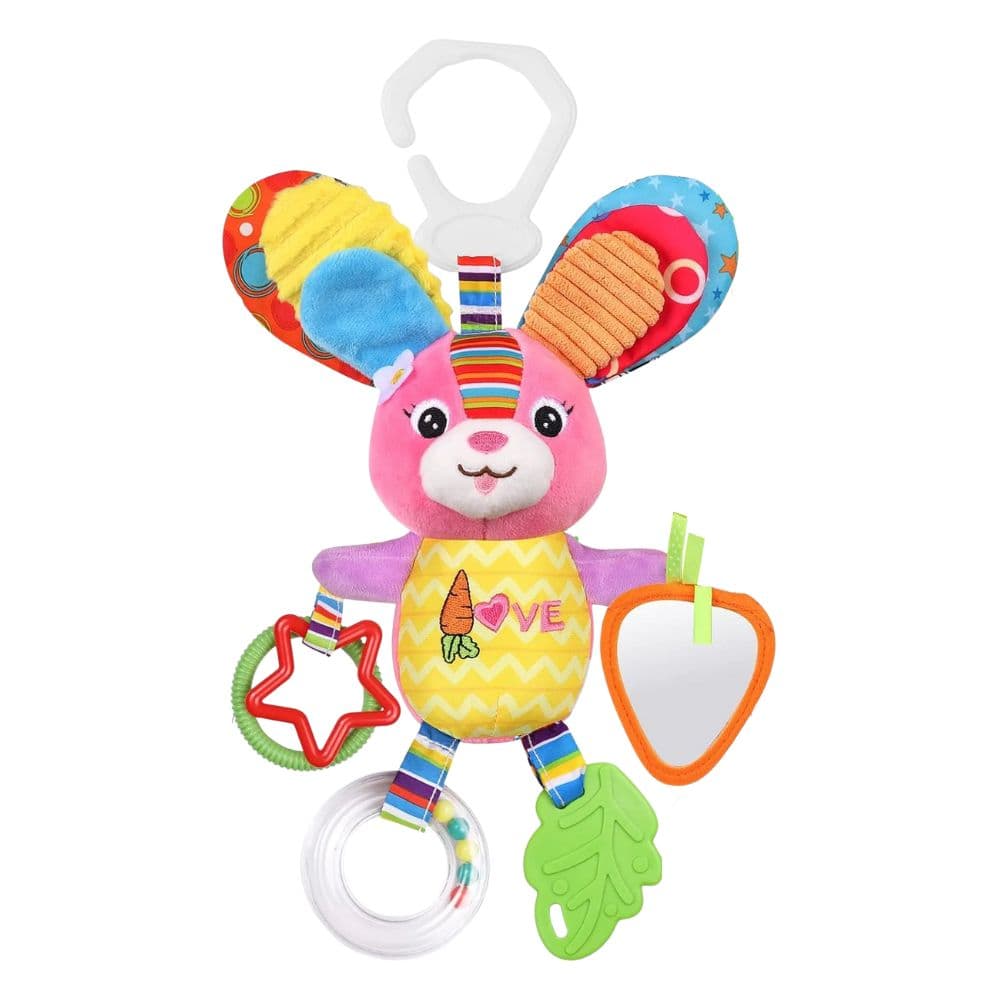 Juguete Colgador Sensorial de Felpa (Conejito Mimos)