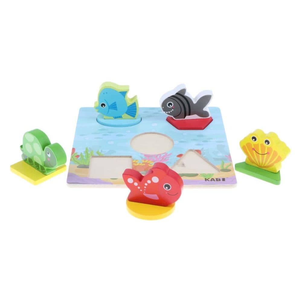 Rompecabezas Montessori de Madera – Figuras 3D