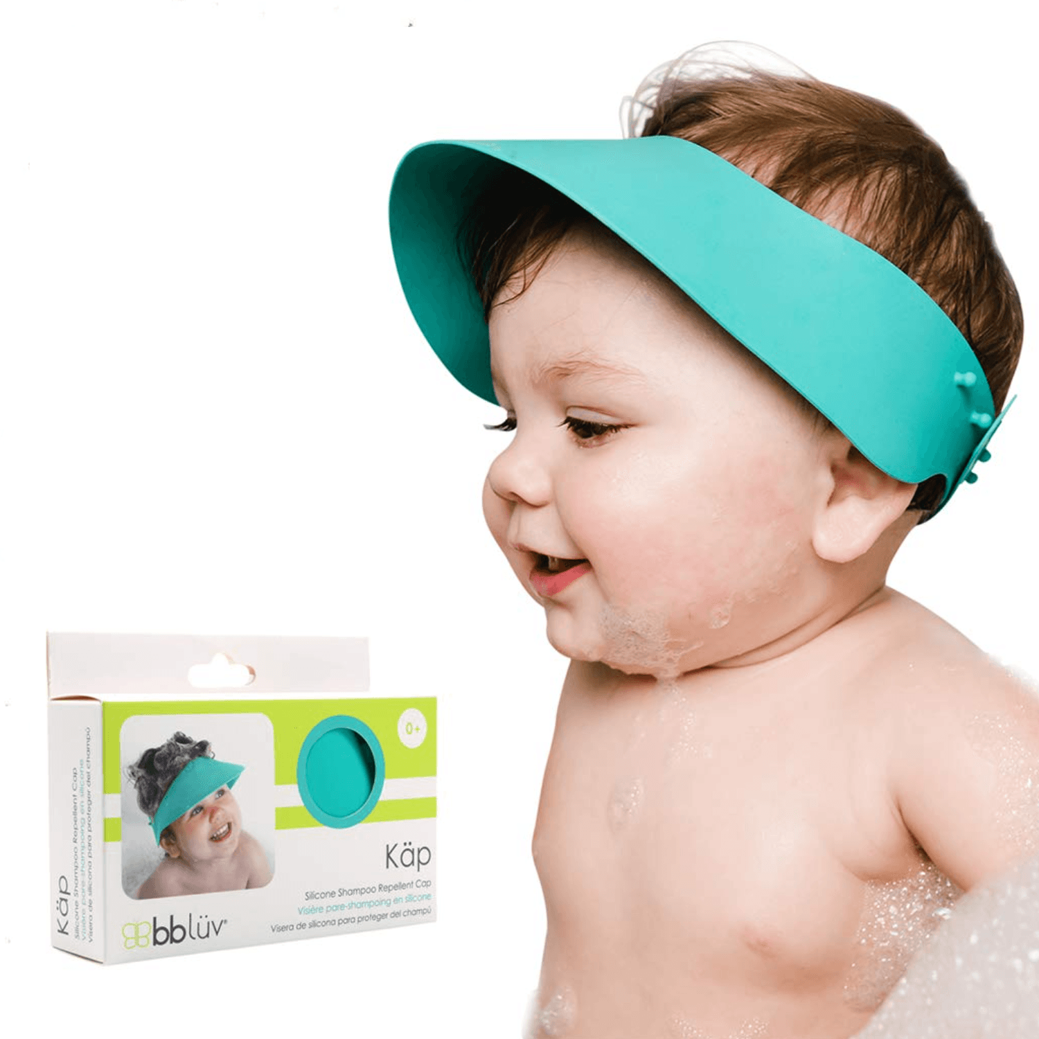 Gorro De Ducha Con Visera Para Bebe Turquesa