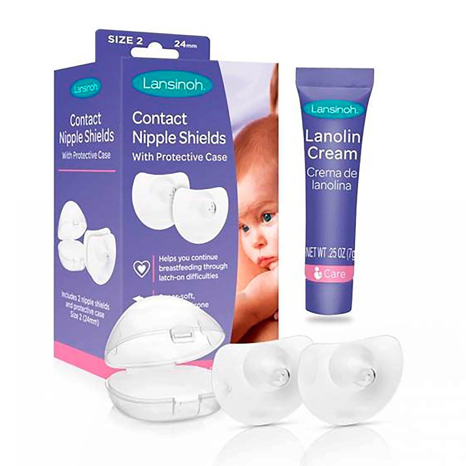 Protector de Pezón X2Und 24Mm + Lanolina 7Gr